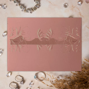Elegant Rose Gold Wedding Envelope
