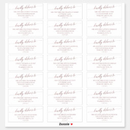 Elegant Rose Gold Wedding Guest Address Labels | Zazzle