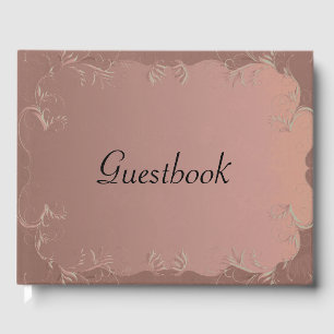 Elegant Rose Gold Wedding Guest Book