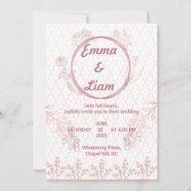 Elegant Rose Gold Wedding Invitation – Minimalist