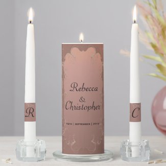 Elegant Rose Gold Wedding Table Centerpiece