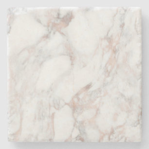 Elegant Rose Gold White Marble Trendy Template Stone Coaster