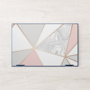 Elegant Rose Gold & White Quartz Marble Laptop Ski HP Laptop Skin