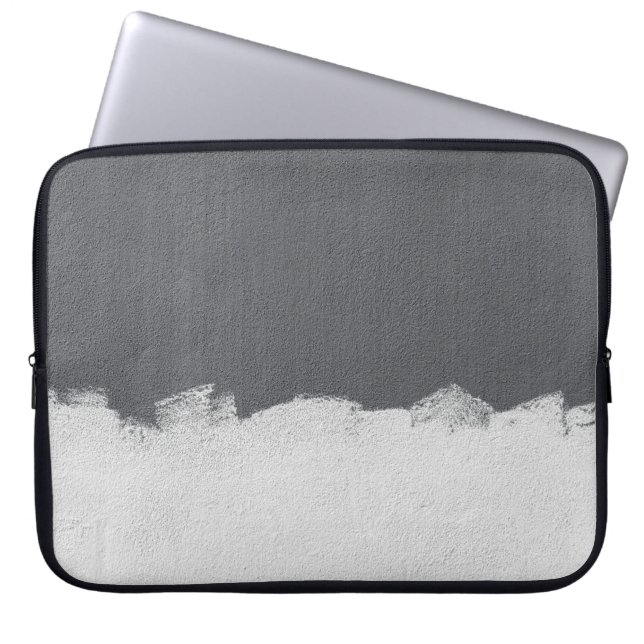 Elegant Rose Gold & White Quartz Marble Laptop Ski Sleeve (Front)
