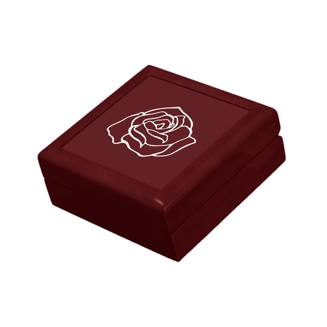Elegant Rose Jewelry Box (Side)