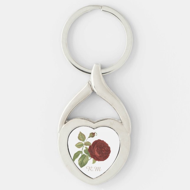 Elegant Rose Keychain (Front)