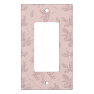 Elegant Rose Leaf Pattern Baby Nursery Light Switch Cover