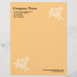 Elegant Rose - Light Orange Letterhead