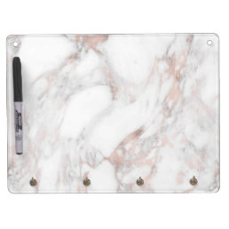 Elegant Rose Marble Background Keychain Holder Dry Erase Board With Keychain Holder