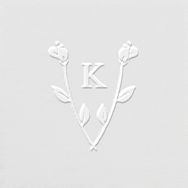 Elegant Rose Monogram Embosser (Design)