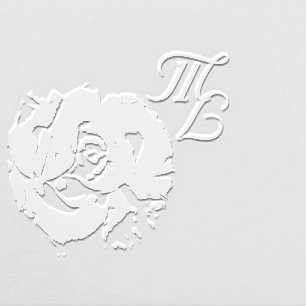Elegant Rose Monogram Wedding Embosser