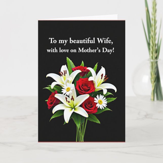 Elegant Rose Mothers Love Card (Front)