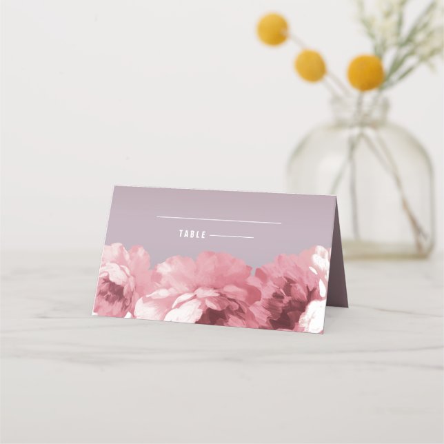 Elegant Rose Painting Table Place Cards (Front)