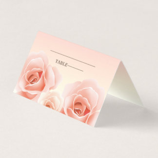Elegant Rose Painting Table Place Cards