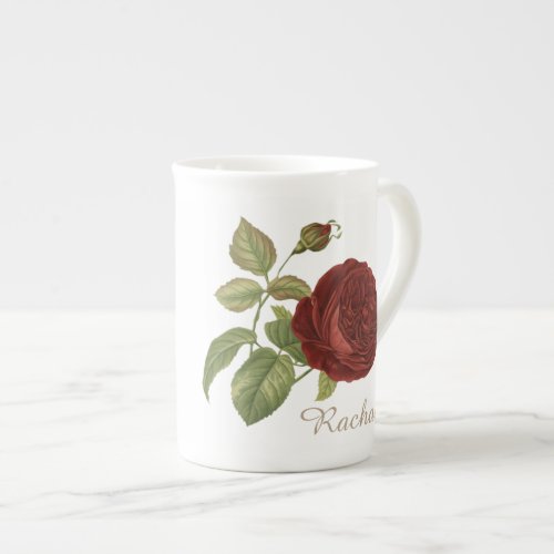 Elegant Rose Personalised Bone China Mug