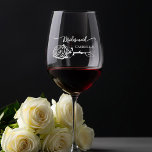 Elegant Rose Personalized Bridesmaid Wedding Gift Wine Glass<br><div class="desc">These beautiful etched glasses are a wonderful way to thank the bridesmaids at your wedding. The design is simple yet elegant featuring fancy script lettering reading "Bridesmaid" with her name and a single long stemmed rose lying on its side. Classy, stylish, and glam, these wine glasses will add a touch...</div>