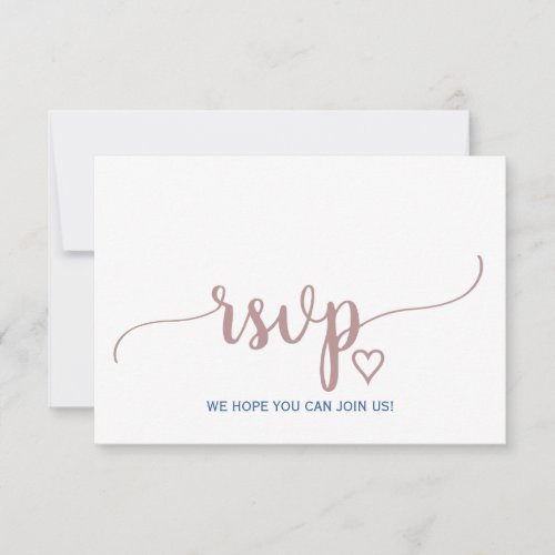 Elegant Rose Pink Calligraphy Wedding Website RSVP