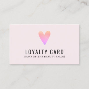 Loyalty Cards 50 Heart Designed Personalised Printed i 