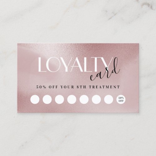 elegant rose pink loyalty card