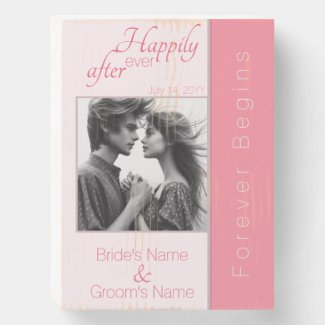 Elegant Rose Pink Modern Wedding Bride and Groom