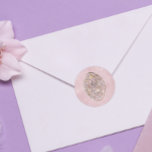 Elegant Rose Pink Vintage Wedding Envelope Seals<br><div class="desc">A pretty,  vintage-style pink envelope seal,  this design features an ornate decoration (stencil) of a bird and flowers set against a background of rose pink. Ideal for wedding envelopes,  or for when you need an elegant envelope sticker for any other occasion.</div>