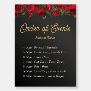 Elegant Rose Program Foam Board