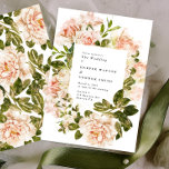 Elegant Rose Romance Watercolor Wedding Invitation<br><div class="desc">A classic elegant design modernised with text and the placement of the watercolor roses & greenery to make up a frame. With this twist of modernism by Phrosne Ras Design - Elegant Rose Romance Watercolor Wedding Invitation becomes utterly unique. This will be part of suite.</div>