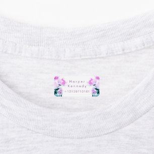 Elegant Rose Romance Waterproof Kids' Labels