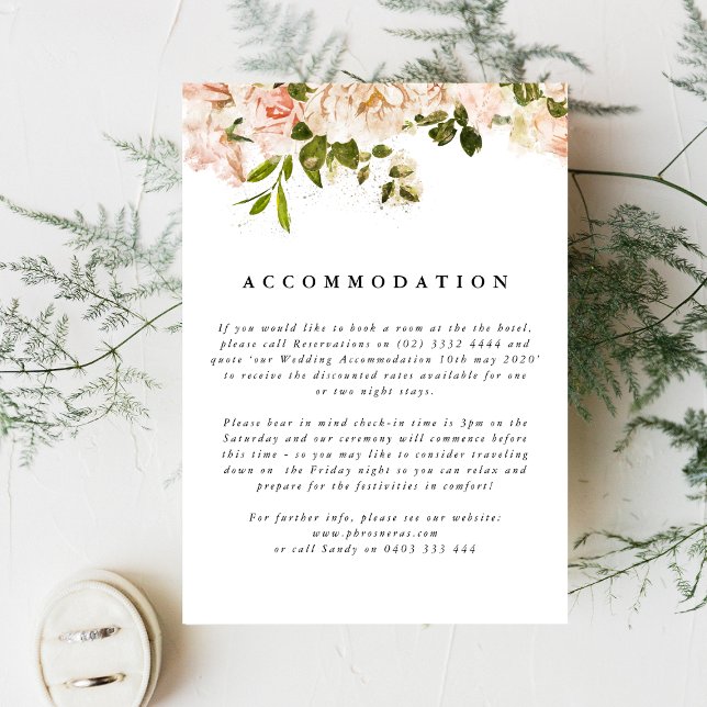 Elegant Rose Romance Wedding enclosure card (Creator Uploaded)