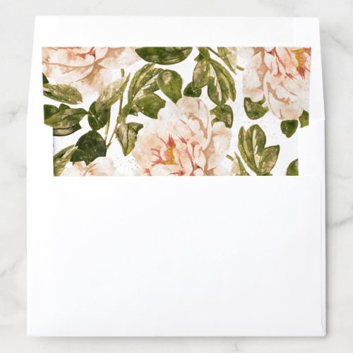 Elegant Rose Romance Wedding Envelope Liner