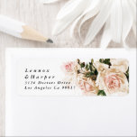 Elegant Rose Romance Wedding Return Address Label<br><div class="desc">A classic elegant design modernised with text and the placement of the watercolor roses & greenery to embellish the Return Address label. Modern classic style florals. White and pink roses. Stylish classic wedding with this twist of modernism by Phrosne Ras Design - Elegant Rose Romance Watercolor Classic Return Address label...</div>