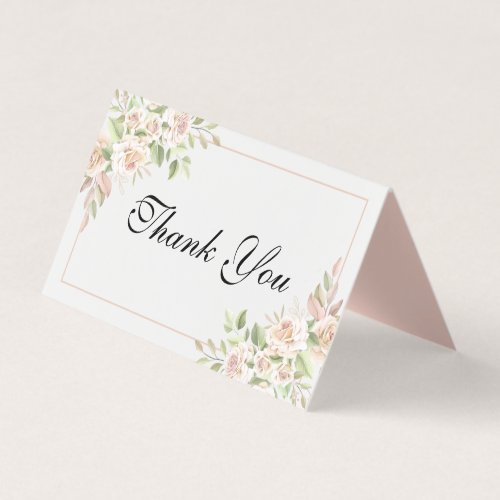 Elegant Rose Thank You Pink Floral Wedding 