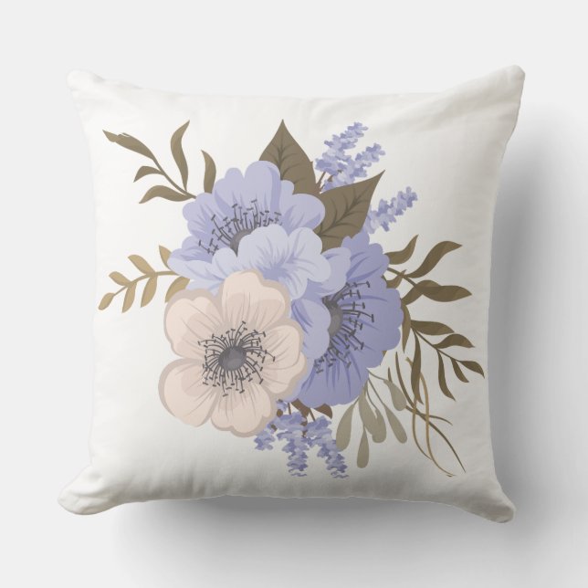 Elegant Rose Throw Pillow (Front)