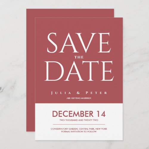 Elegant Rose Vale Save The Date Wedding Invitation