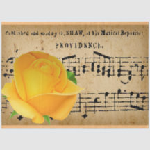 Elegant Rose Vintage Floral Tissue Paper