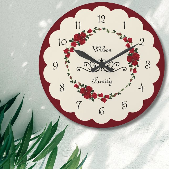 Elegant Rose Wall Clock Housewarming Gift (Elegant Rose Wall Clock Housewarming Gift)