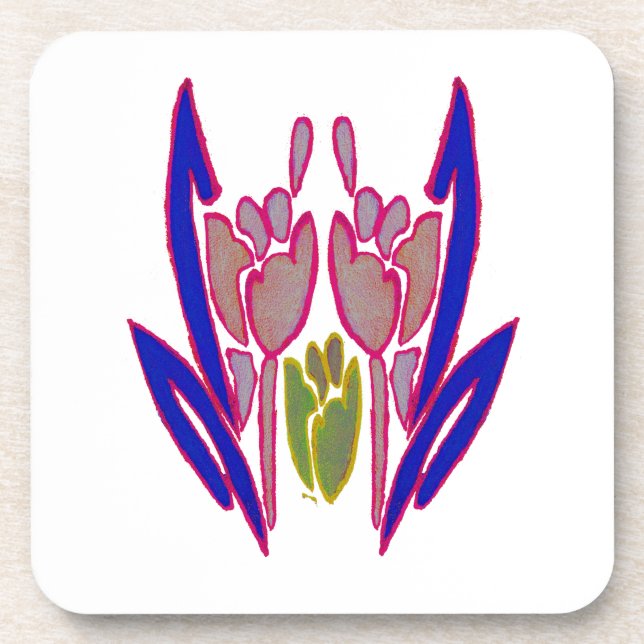 Elegant Rose Watercolor Art Print Beverage Coaster (Front)