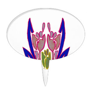 Elegant Rose Watercolor Art Print Cake Topper