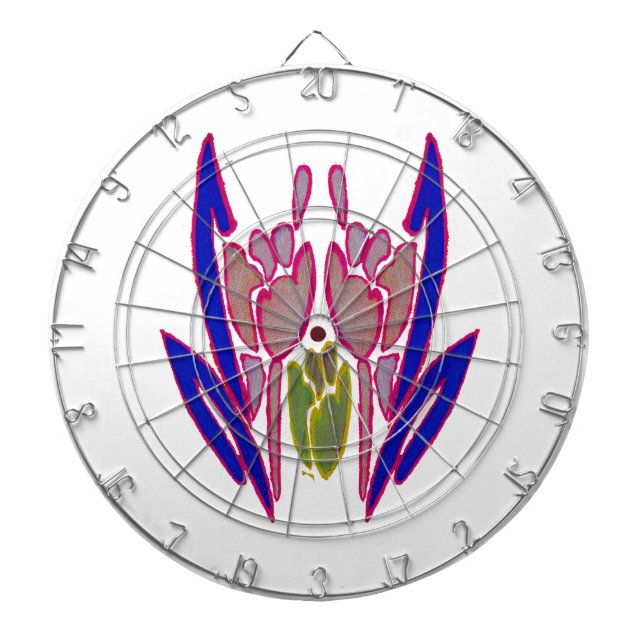 Elegant Rose Watercolor Art Print Dartboard (Front)