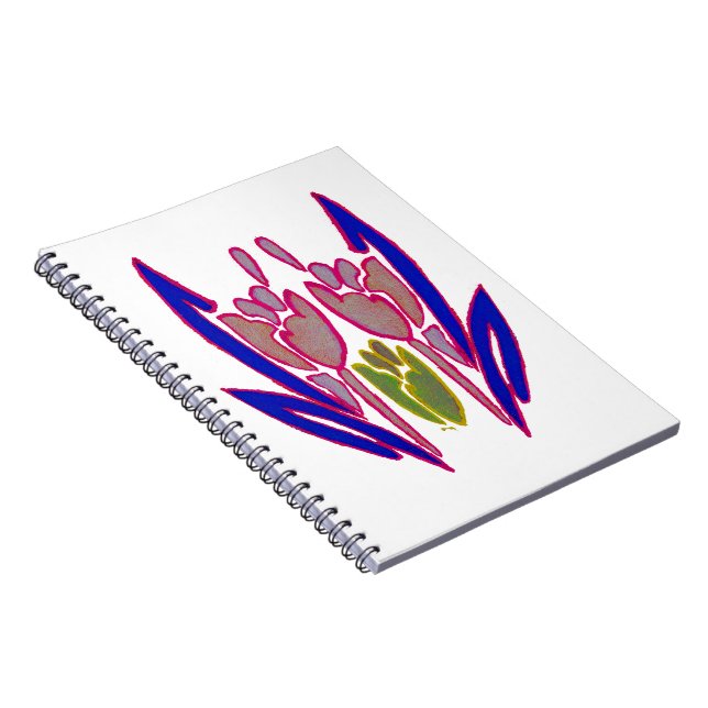 Elegant Rose Watercolor Art Print Notebook (Right Side)