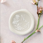 Elegant Rose Wedding Monogram  Wax Seal Stamp<br><div class="desc">For a rose wedding monogram wax seal sticker, look no further. Our exquisite wax seal sticker features a timeless rose design, meticulously crafted to add a touch of sophistication to your wedding invitations and stationery. Personalize your special day with this high-quality and customizable wax seal, tailored to complement your elegant...</div>
