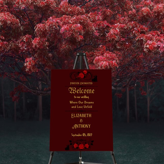 Elegant Rose Wedding Welcome Foam Board (Creator Uploaded)