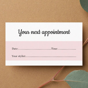 Elegant Rose White Beauty Appointment Card