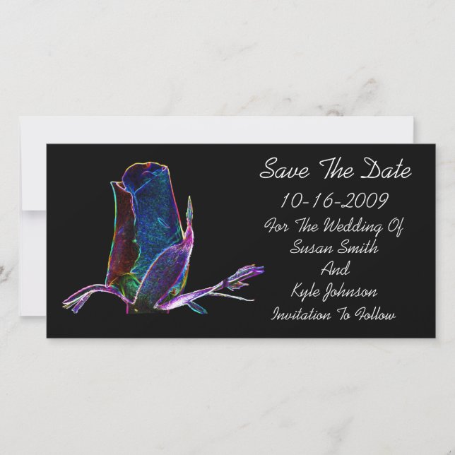 Elegant Rosebud Floral Wedding Save The Date (Front)