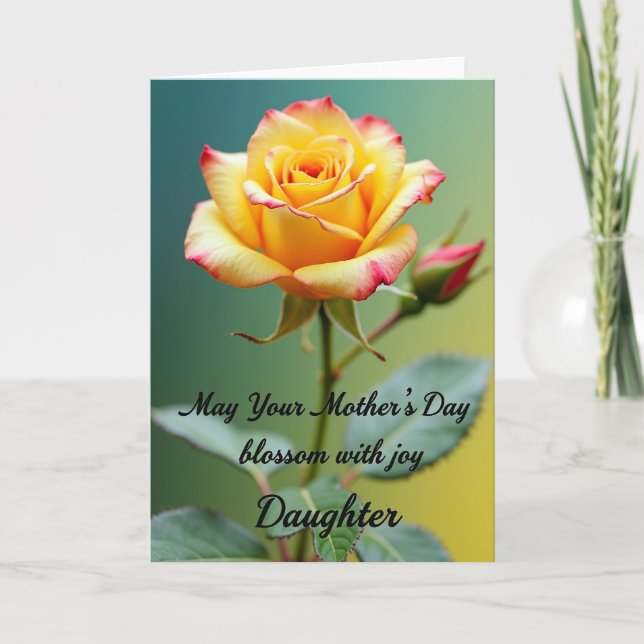 Elegant Rosebud Mothers Day Card (Front)