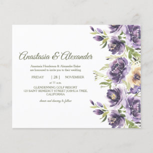 Elegant RoseBudget Invitation to wedding ceremony. Flyer