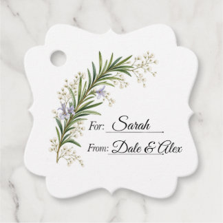 Elegant Rosemary Baby’s Breath Favor Tags