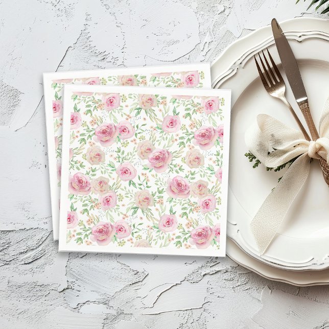 Elegant roses bridal shower napkins (Creator Uploaded)