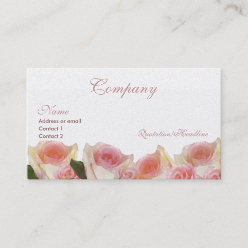 Elegant Roses Business Card Template