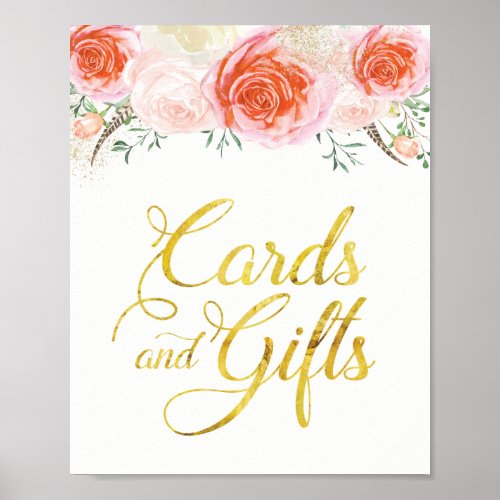 Elegant Roses Cards and Gifts Sign 8x10